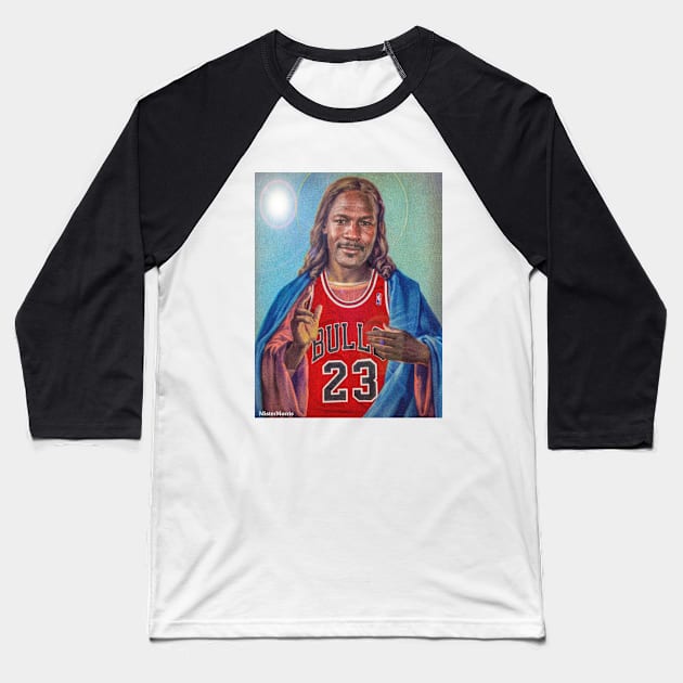 THE LAST DANCE WITH BLACK JESUS Design by Mister Morris Baseball T-Shirt by MisterMorris